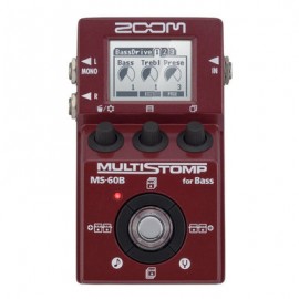 Pedalera para Bajo ZOOM MS60B 58 Efectos 30 Patches 3 Entradas