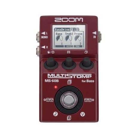 Pedalera para Bajo ZOOM MS60B 58 Efectos 30 Patches 3 Entradas