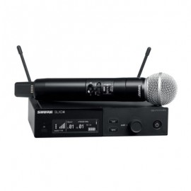 Set de Micrófono de Mano SHURE SLXD24-SM58 Dinámico Cardioide Trasmisor y Receptor,Micrófono Inalámbrico SOUNDTRACK STW-868HUL 
